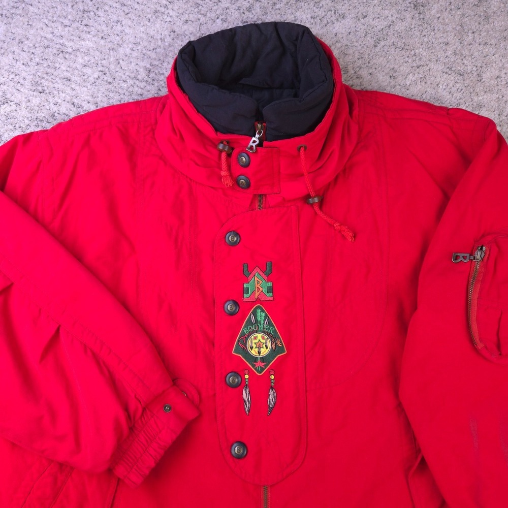 Vintage Bogner Ski Jacket Size 38 Small Native American Full Zip Embroidered 80s